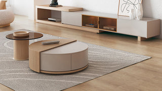 The Geometry of Fluidity: Cultivating Soft Modern Contours, Rotational Freedom, and Warm Wooden Serenity in the Heart of the Family Living Room