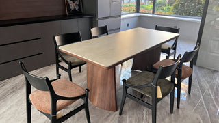 The “Hourglass” Rectangular Dining Table: Where Elegance Meets Unshakable Practicality