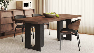 The Italian Mid-Century Walnut Sintered Stone Dining Table: Where Timeless Craftsmanship Meets Modern Functionality