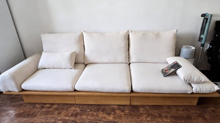 The Japandi Cream Fabric Sofa: Where Minimalist Warmth Meets Unmatched Functionality