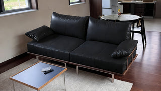 The Mid-Century Bauhaus Leather Sleeper Sofa: Where Retro Edge Meets Modern Versatility