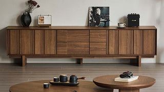 The Mid-Century Walnut Solid Wood TV Stand: Where Timeless Craftsmanship Meets Modern Functionality