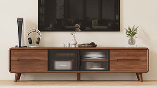 The Modern Minimalist TV Stand: Where Warm Wood Meets Clean, Functional Design