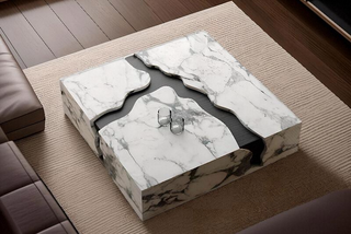 The Natural Marble Marbling Coffee Table: Where Artistic Boldness Meets Timeless Luxury