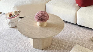 The Quiet Elegance: How JASIWAY’s Travertine Slab Coffee Table Elevates Modern Living Spaces