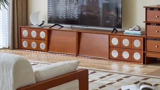 The Retro Solid Wood Modular TV Stand: Where Timeless Craftsmanship Meets Modern Functionality