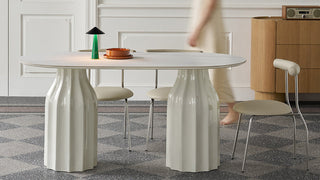 The Sculptural Elegance of Soft Minimalism: Transforming the Modern Gathering Room with French-Inspired Cream White Shaker Aesthetics and Organic Oval Hardwood Foundations