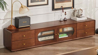The Solid Wood Living Room Media Console: Where Timeless Craftsmanship Meets Modern Functionality