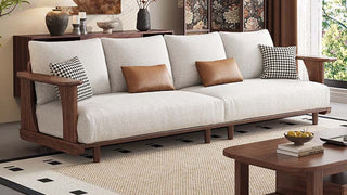The Song-Style Walnut Wood Couch: Where Timeless Serenity Meets Modern Comfort