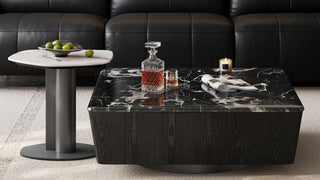 The Symphony of Stone and Light: Redefining Luxury with the Faux Marble Center Table for Large Living Rooms