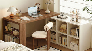 Vanity Table with Drawers: Where Creamy Elegance Meets Smart Small-Space Storage