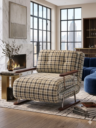 How the Checkered Sleeper Sofa Fits Seamlessly into Small Space Interiors