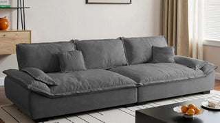 Three seater couch: Modern Chenille Cloud Sofa with Removable Covers for Small Living Rooms