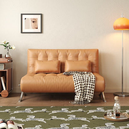 JASIWAY Luxury Leather Folding Sofa Bed