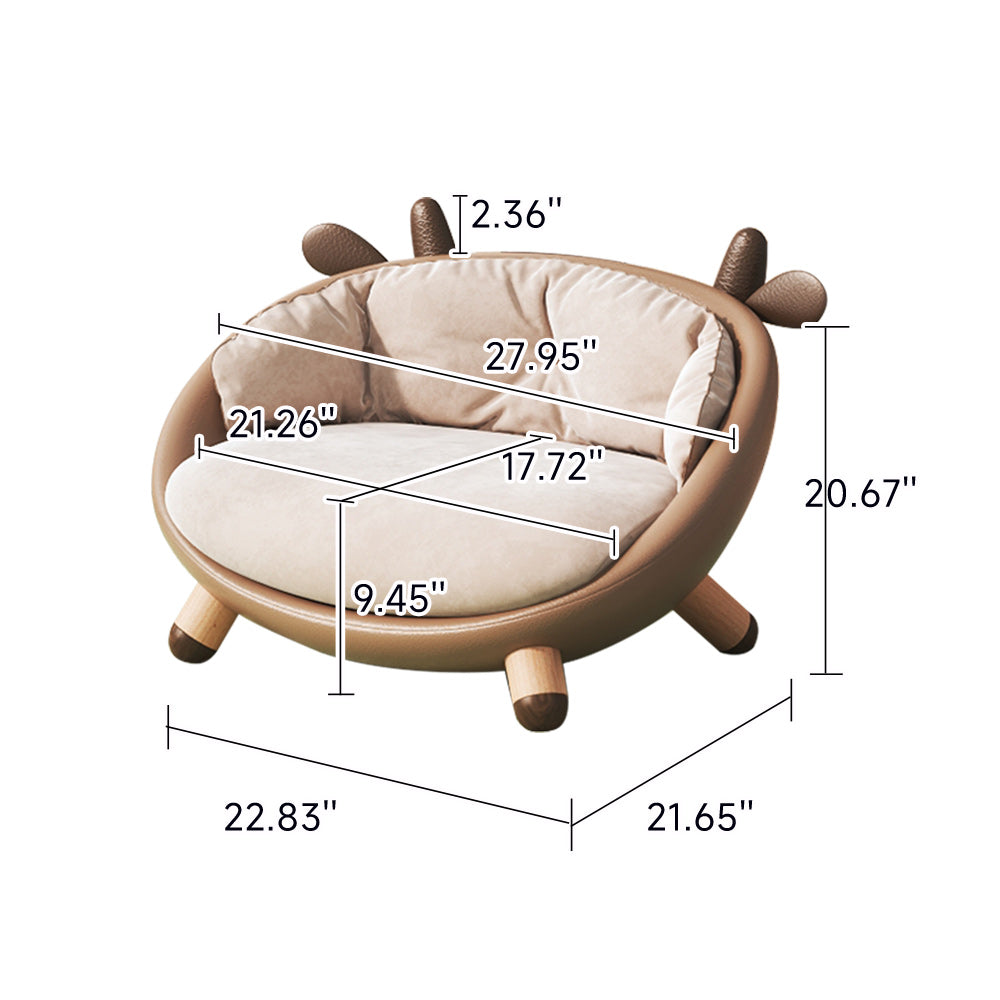 Baby Sofa Seat In Deer Character Red Color main image 1