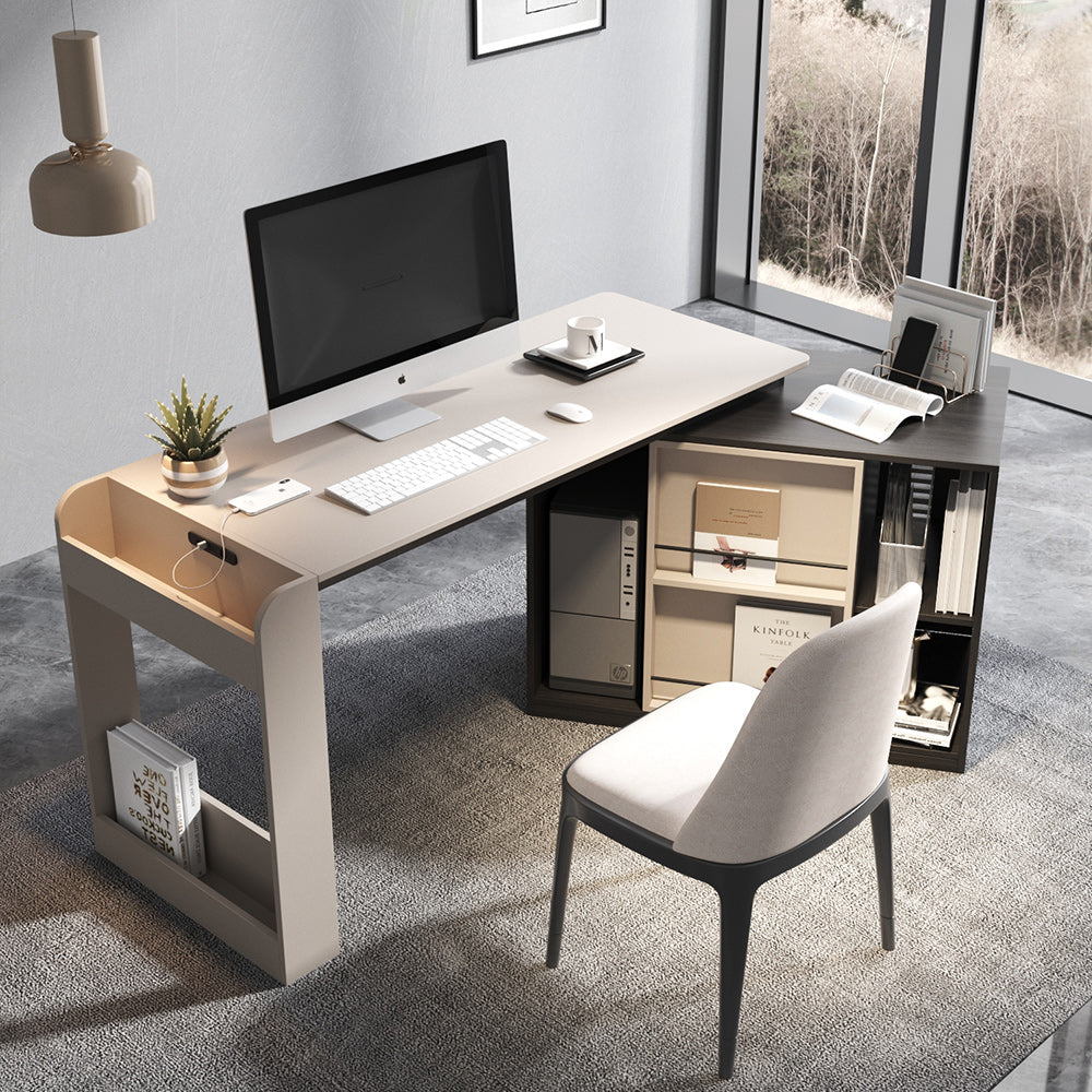 JASIWAY Corner Desk L-Shaped Luxury Office Desk