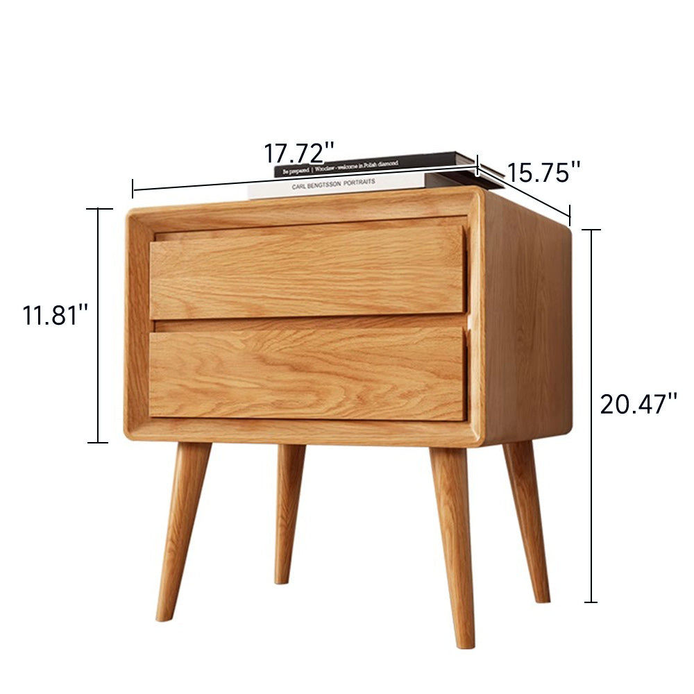 JASIWAY Solid Wood Bedside Table Drawer Cabinet