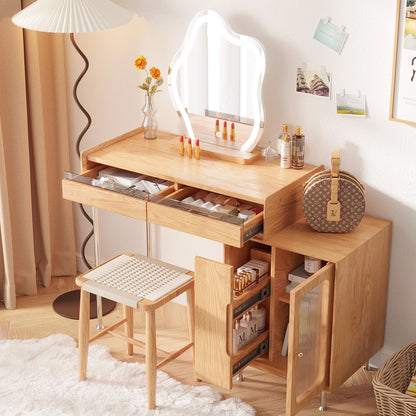 JASIWAY Modern Minimalist Wooden Dressing Table