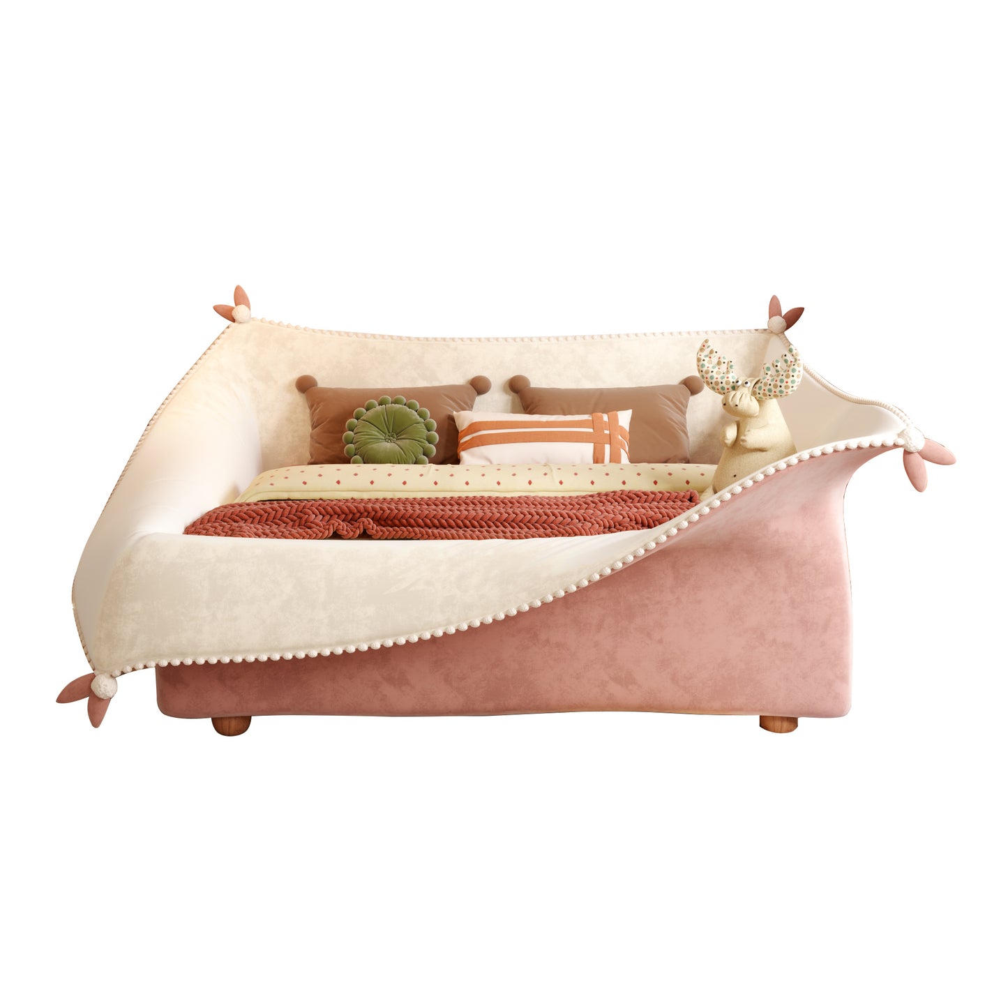 JASIWAY Magic Pocket Kids Bed with Guardrail