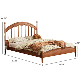 JASIWAY Wooden Bed Double Bed