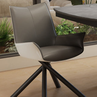 JASIWAY Modern Upholstered Dining Chair Set of 2 Faux Leather