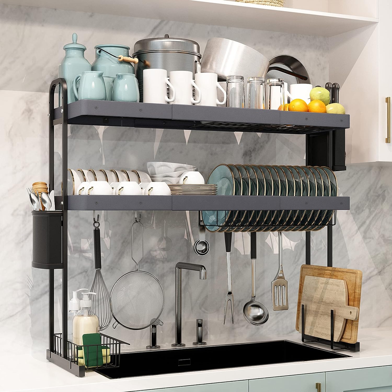 Cabinet Kitchen Above Sink Rack Over Sink Dish Drying Rack