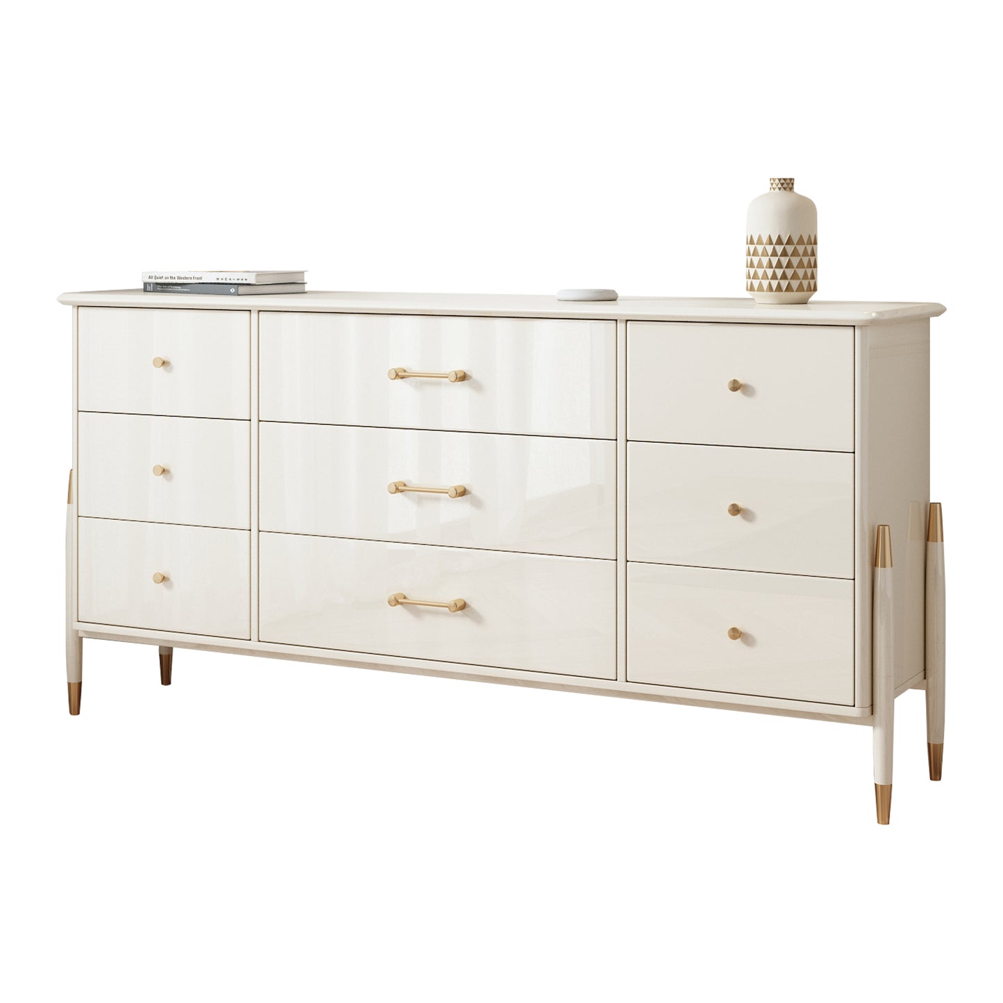JASIWAY White Storage Cabinet with Drawers