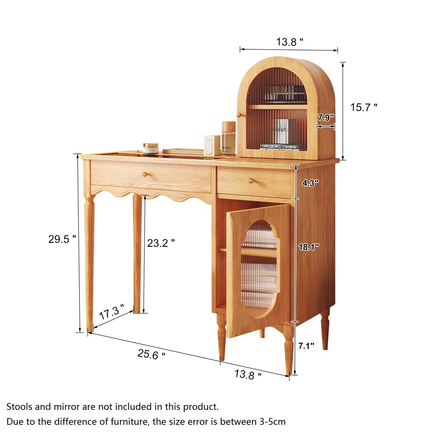 JASIWAY Wooden Vanity Dressing Table