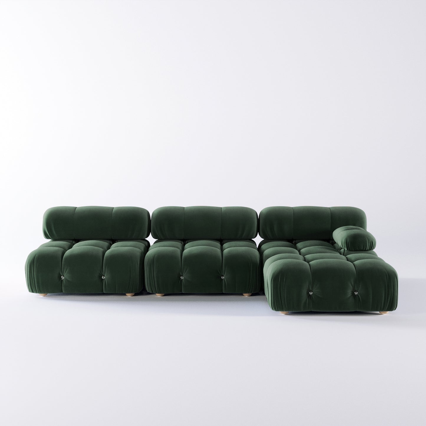 JASIWAY Velvet  3 Seaters Left or Right Hand Facing Sofa & Chaise