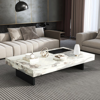 JASIWAY Light Luxury Sintered Stone Rectangle Coffee Table