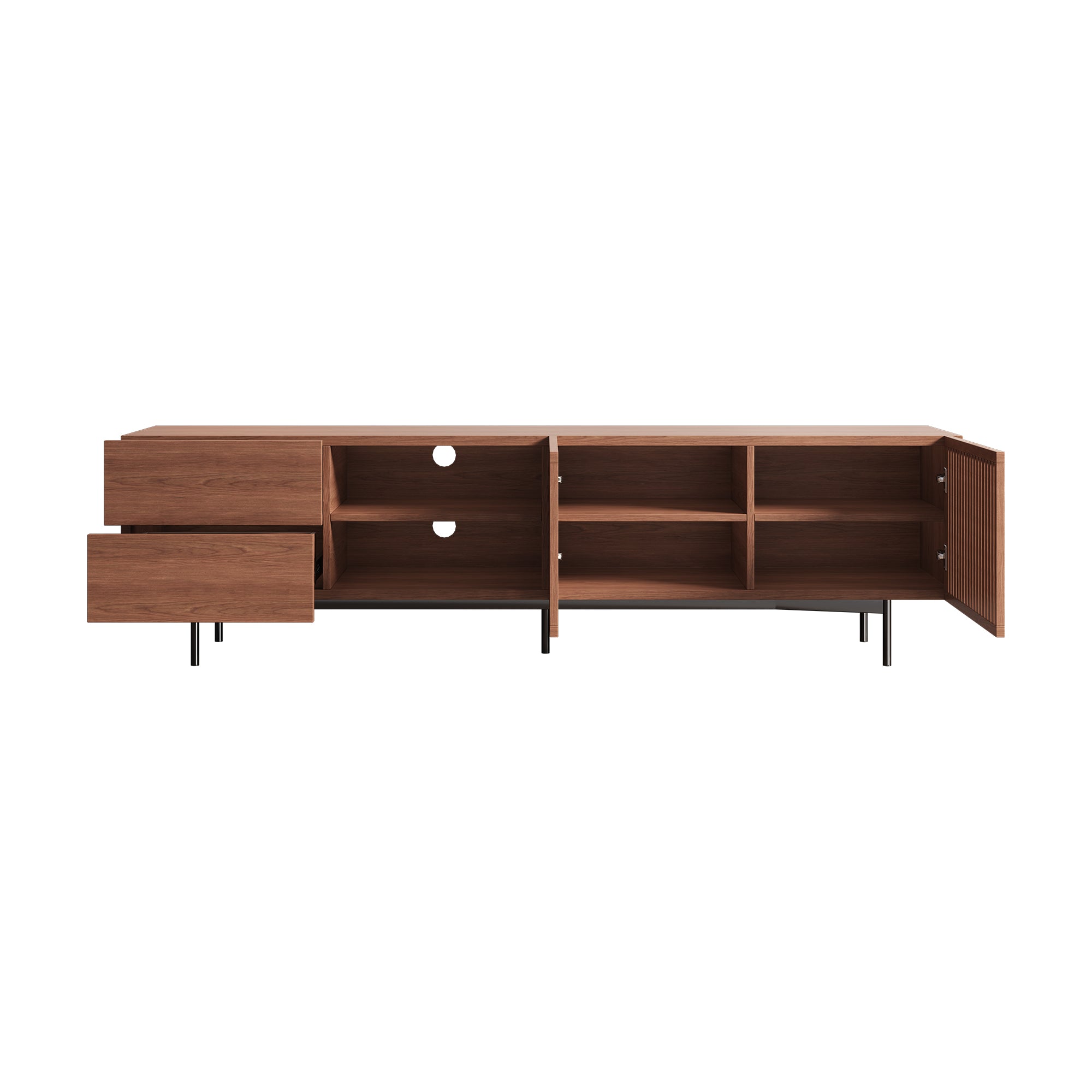 JASIWAY Media Console Storage TV Stand with 2 Drawers & 2 Doors