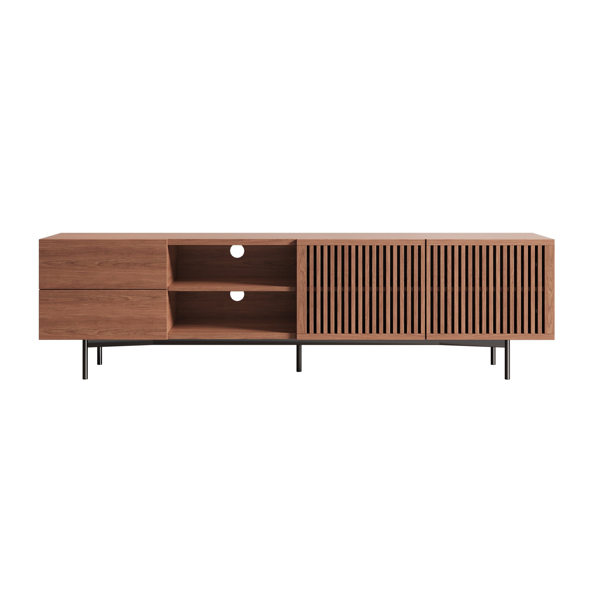 JASIWAY Media Console Storage TV Stand with 2 Drawers & 2 Doors