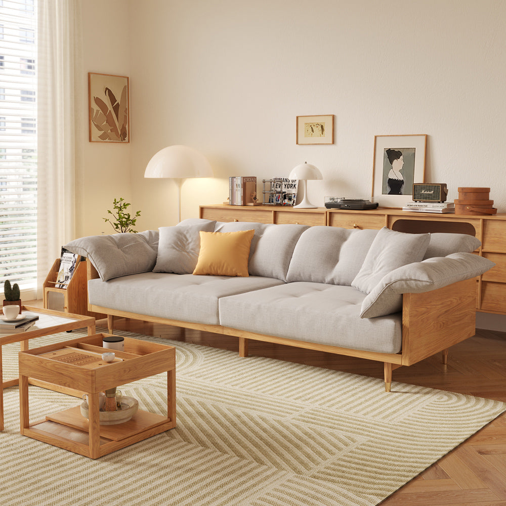JASIWAY Modern 3-Seat Upholstered Sof...