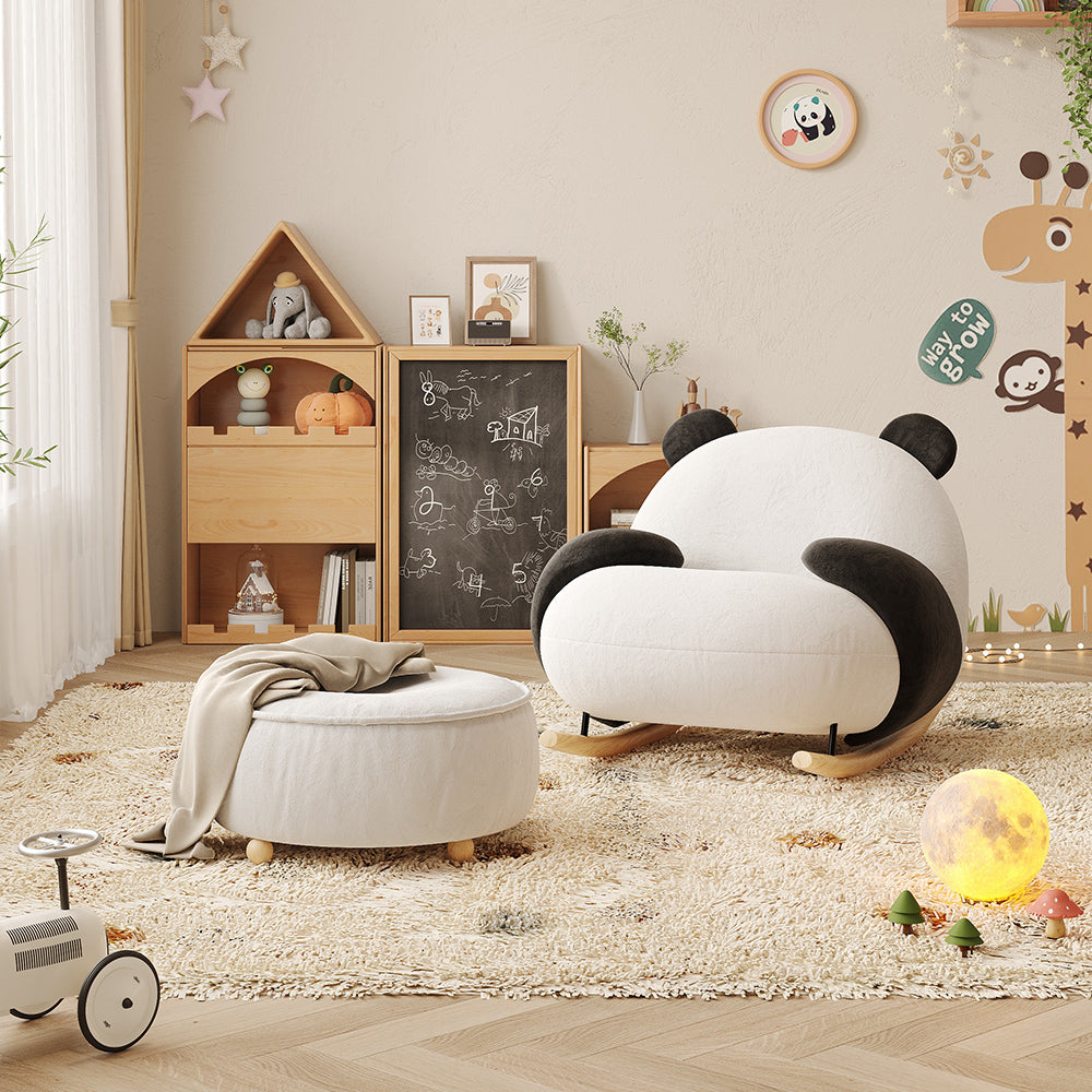 JASIWAY Panda Rocking Chair Kids Sofa Cartoon Lounge – JASIWAY