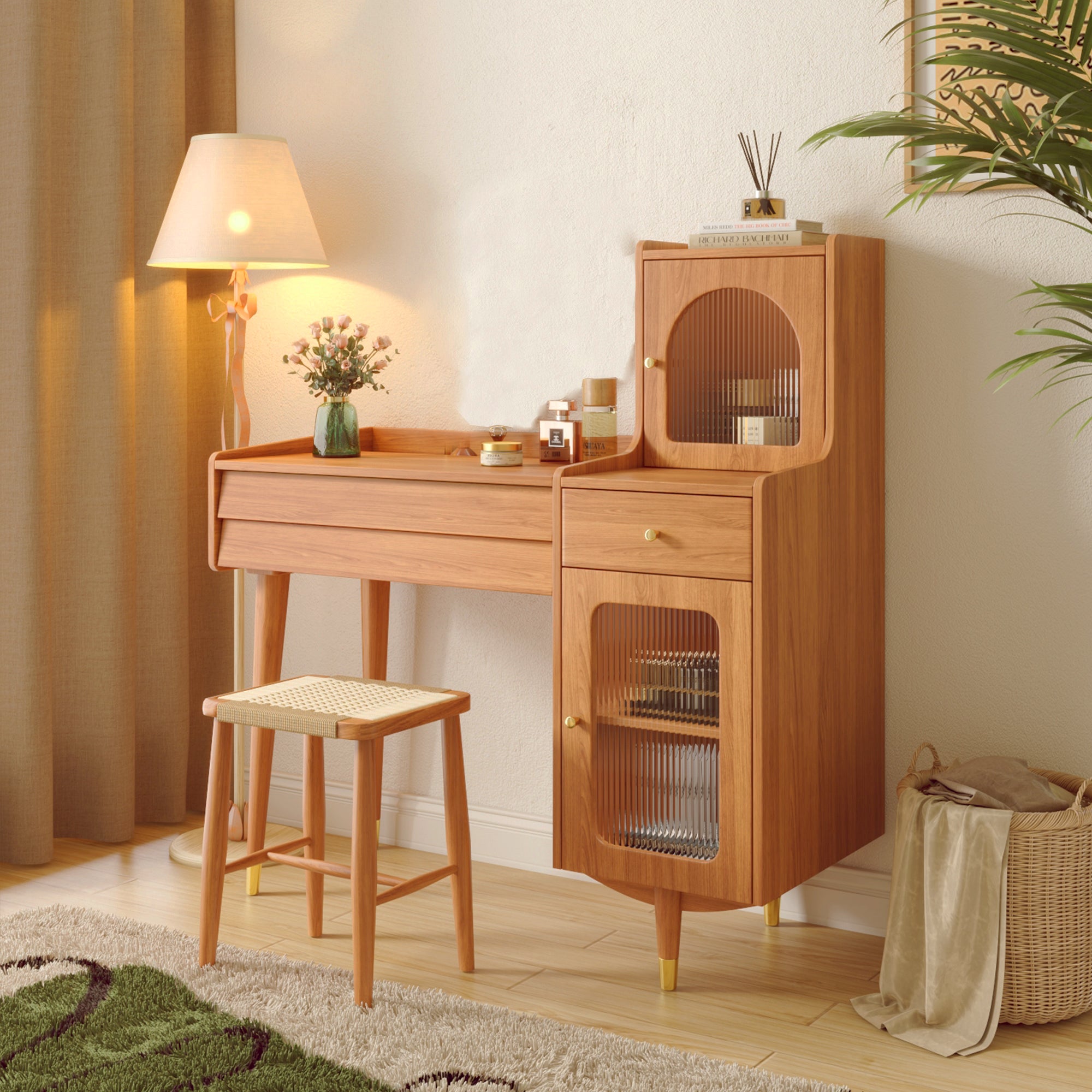 dressing table with cabinet design Dressing Table with mirror and Storage: Personification of Your Identity in Style