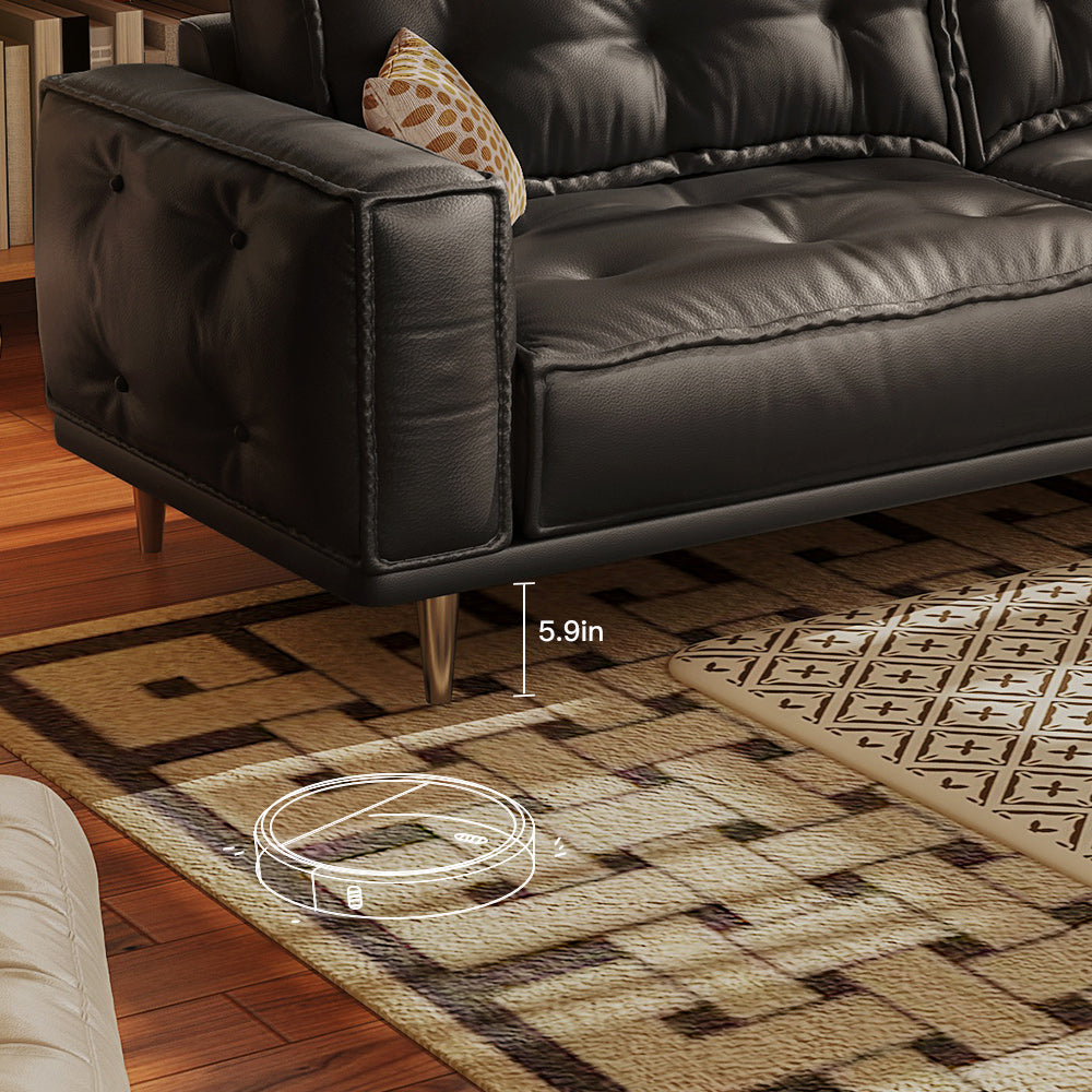 JASIWAY French Vintage Leather Sofa Luxurious Comfort – JASIWAY