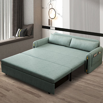 JASIWAY Jade Blue Technology Fabric Folding Sofa Bed