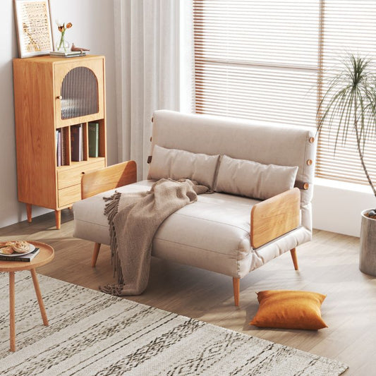 JASIWAY Tech Fabric Upholstered Foldable Sofa