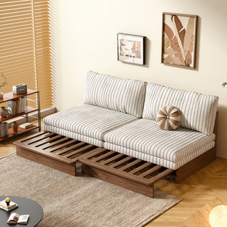 JASIWAY 100% Solid Wood Frame Modular Sofa Bed – Flexible Size & DIY Configurations