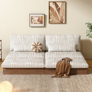 JASIWAY 100% Solid Wood Frame Modular Sofa Bed – Flexible Size & DIY Configurations