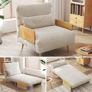 JASIWAY 3-in-1 Futon Sofa Bed Convertible Chair Recliner Space - saving