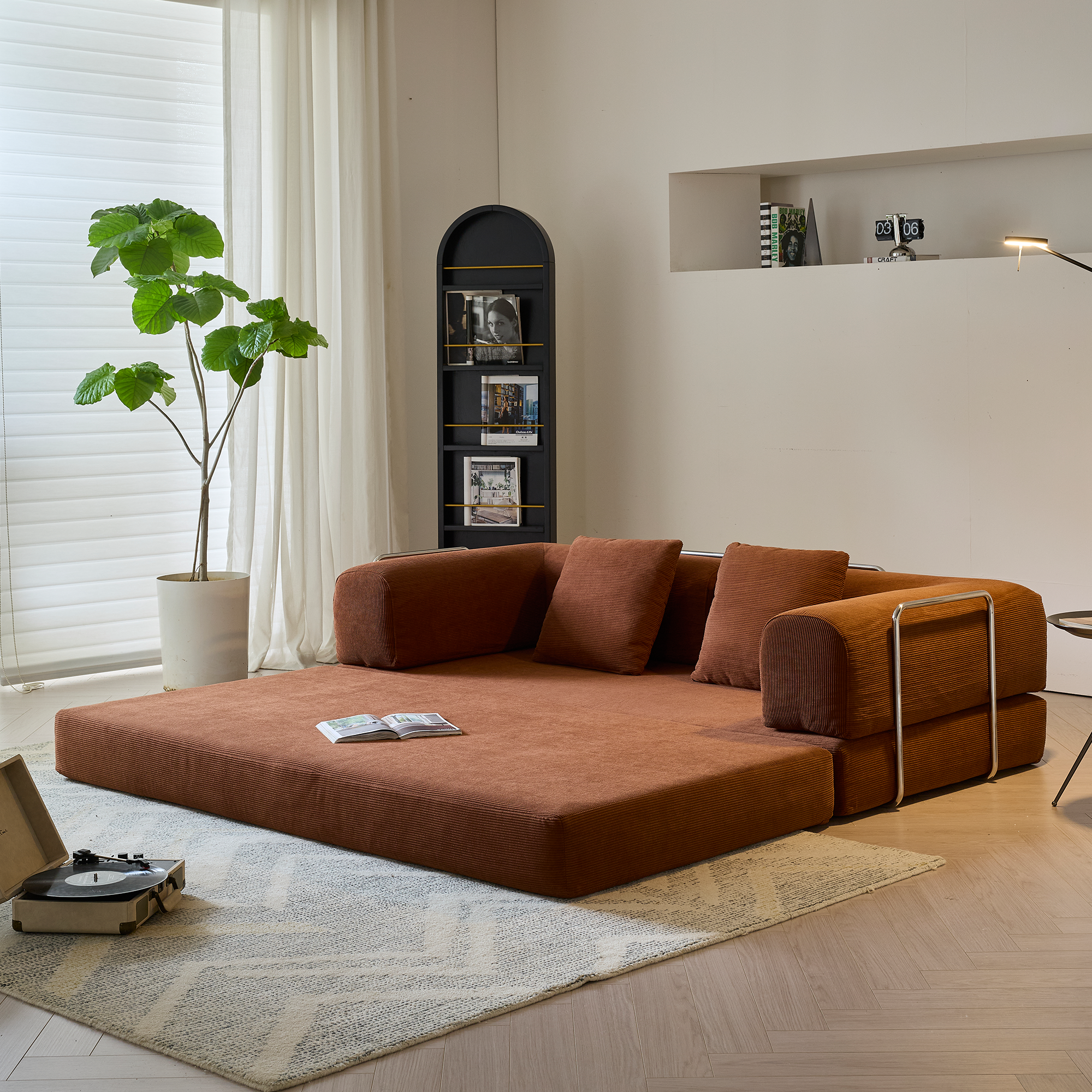 JASIWAY Compress Upholstered Convertible Sofa Bed with