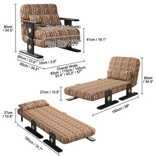 JASIWAY Chenille Accent Sleeper Sofa - Foldable Convertible Couch in 3 Colors