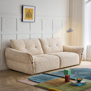 JASIWAY cloud couch deep seat sofa featuring premium chenille fabric, luxurious 3-seater modern living room couch with ultra-plush cushions and ergonomic low-profile design for maximum comfort and contemporary home aesthetic.-Three-quarter view