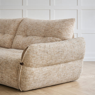 JASIWAY cloud couch deep seat sofa featuring premium chenille fabric, luxurious 3-seater modern living room couch with ultra-plush cushions and ergonomic low-profile design for maximum comfort and contemporary home aesthetic.-Armrest close-up