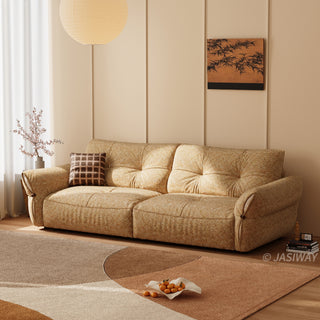 JASIWAY cloud couch deep seat sofa featuring premium chenille fabric, luxurious 3-seater modern living room couch with ultra-plush cushions and ergonomic low-profile design for maximum comfort and contemporary home aesthetic.-Three-quarter view