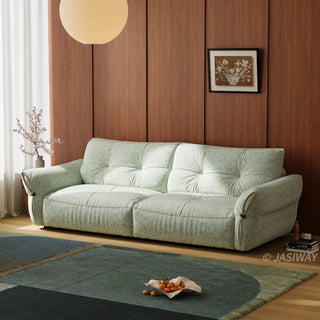 JASIWAY cloud couch deep seat sofa featuring premium chenille fabric, luxurious 3-seater modern living room couch with ultra-plush cushions and ergonomic low-profile design for maximum comfort and contemporary home aesthetic.-Three-quarter view