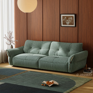 JASIWAY cloud couch deep seat sofa featuring premium chenille fabric, luxurious 3-seater modern living room couch with ultra-plush cushions and ergonomic low-profile design for maximum comfort and contemporary home aesthetic.-Three-quarter view