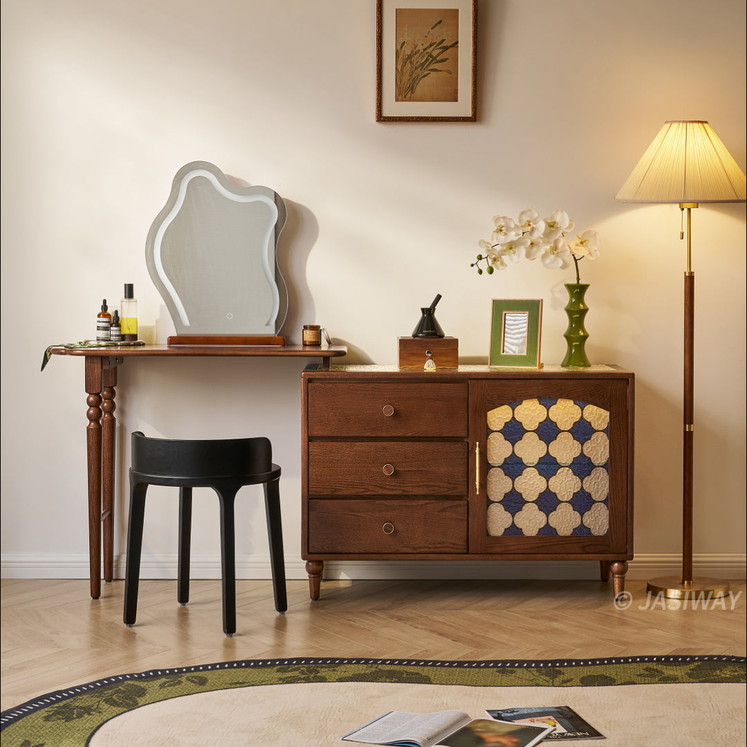midcentury modern dressing table Mid century modern, dressing table,pink,black,vanity table,bedroom furniture