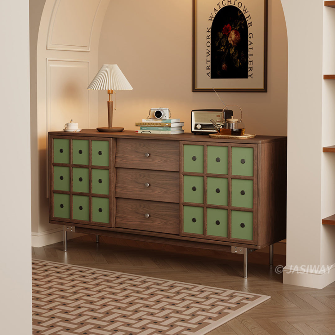 JASIWAY Mid-Century Modern Sideboard Cabinet with 3 Drawers & Sliding – JASIWAY Furniture